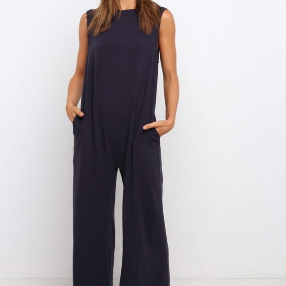 Petal & PupâYardlee Jumpsuit In Navy Size 12 - Picture 5 of 8